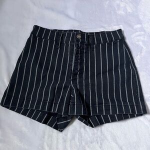 Rewash High Waist Navy and White Shorts